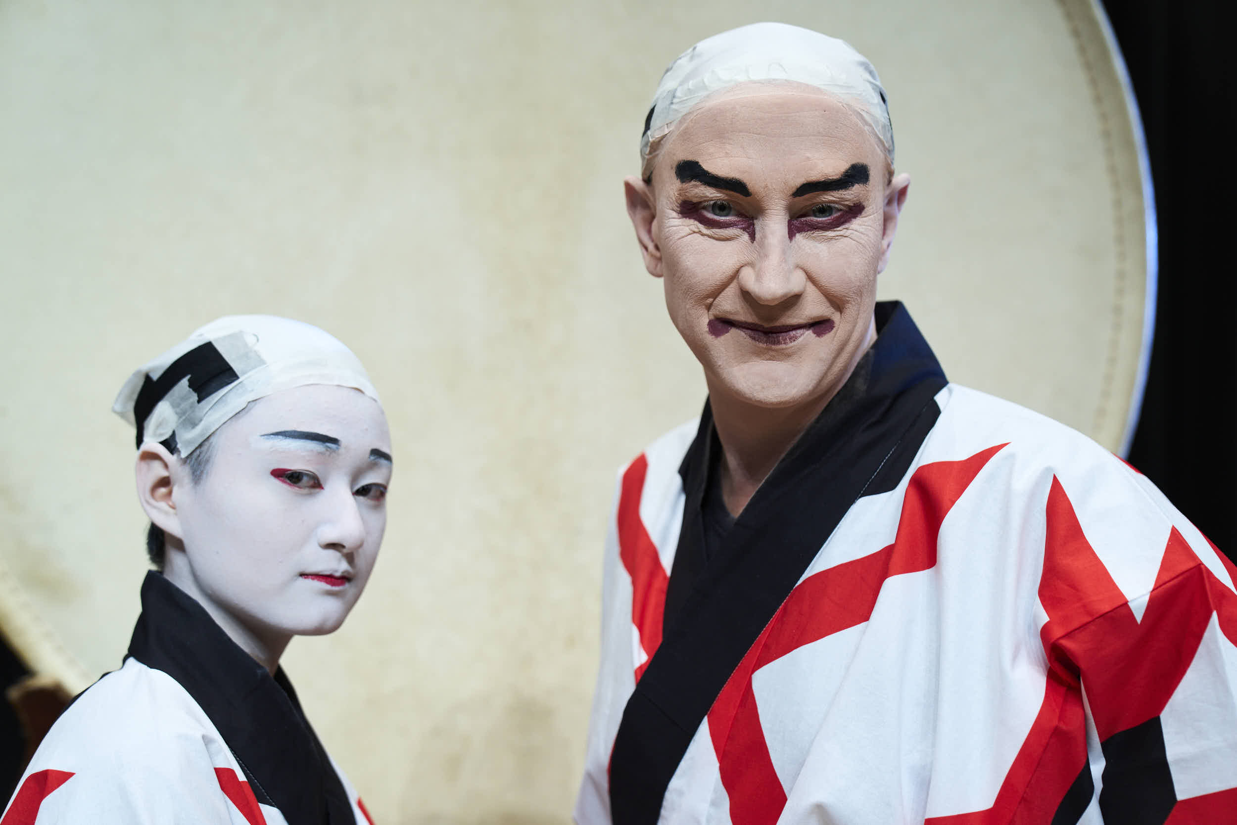 Wadaiko with Kabuki makeup
