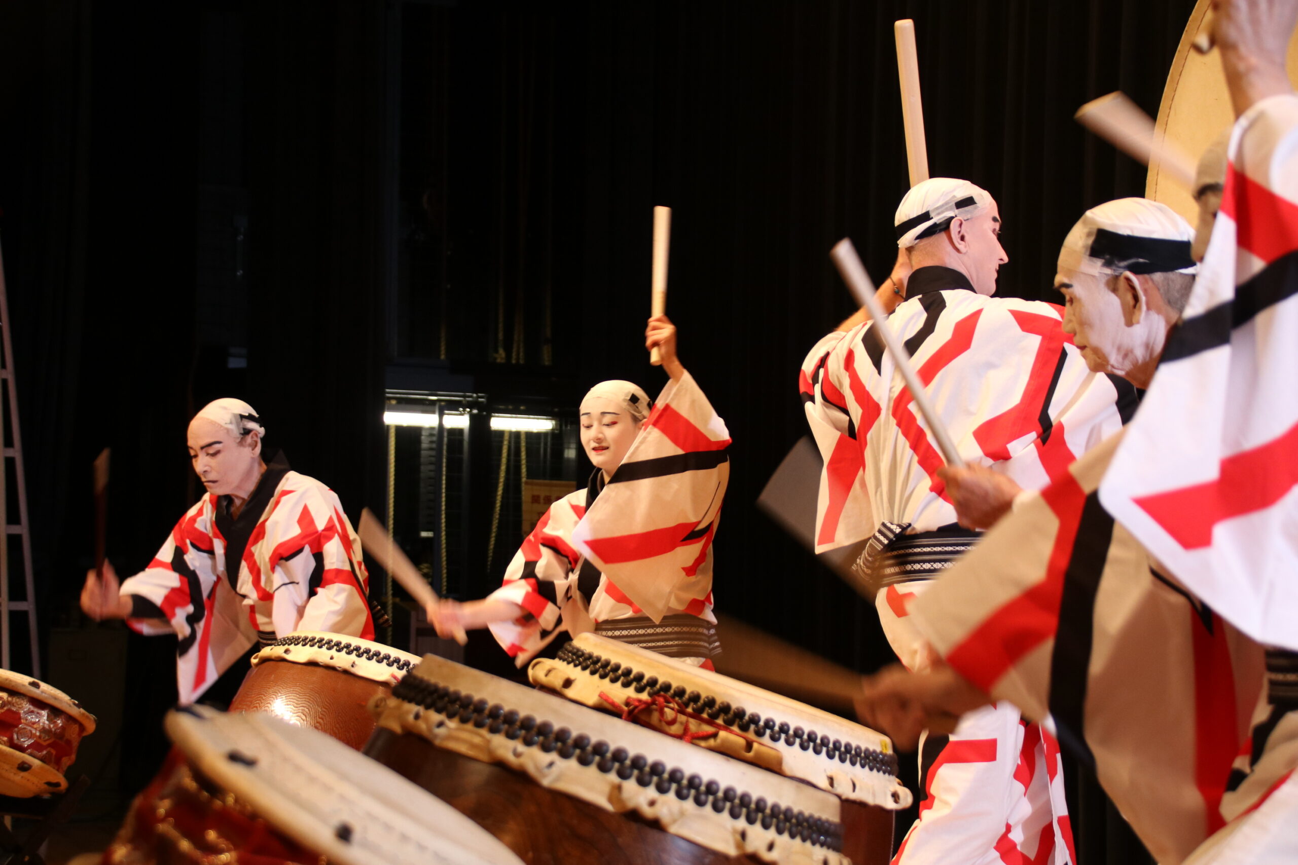 Wadaiko with Kabuki makeup